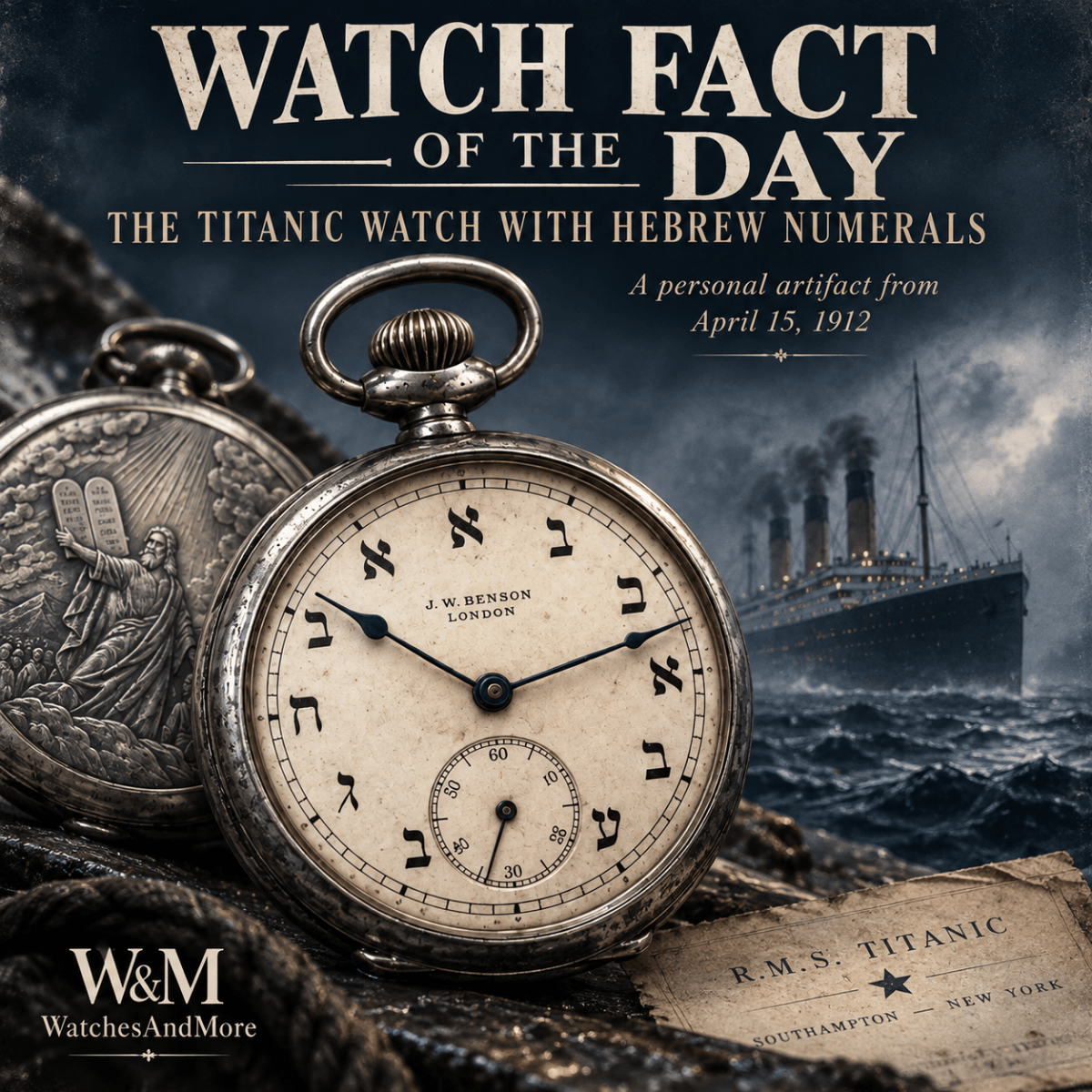Watch Fact of the Day: The Titanic Pocket Watch with Hebrew&nbsp;Numerals