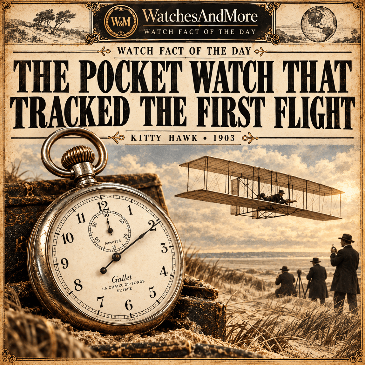 Watch Fact of the Day: The Stopwatch That Timed the First Flight at Kitty&nbsp;Hawk