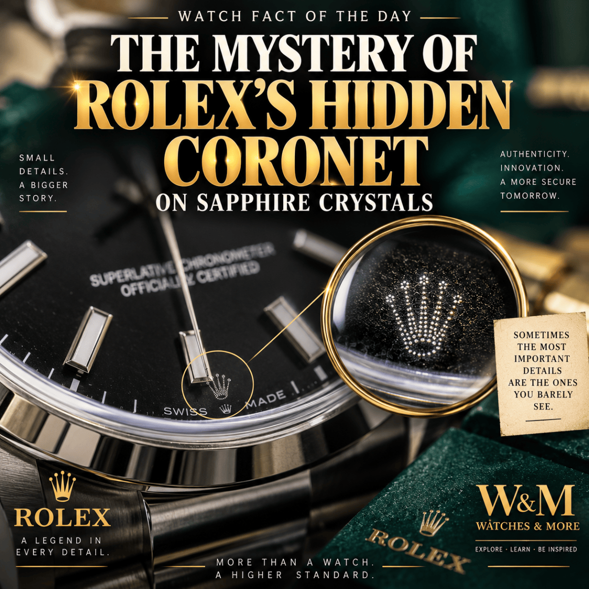 Watch Fact of the Day: The Mystery of Rolex’s Hidden Coronet on Sapphire&nbsp;Crystals