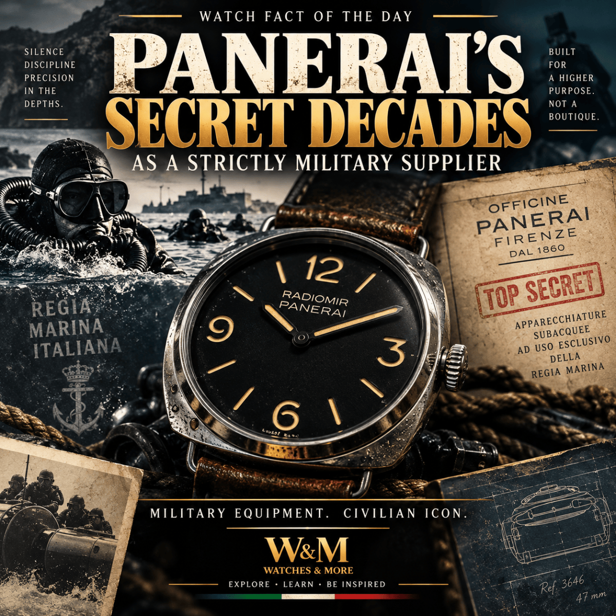 Watch Fact of the Day: Panerai’s Secret Decades as a Strictly Military&nbsp;Supplier