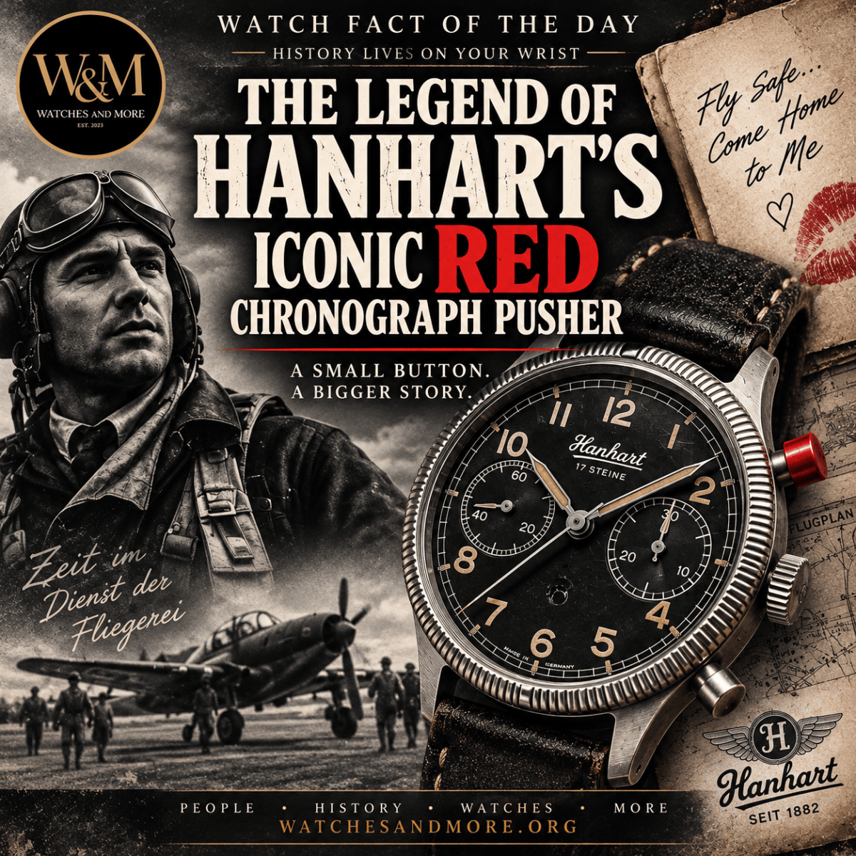 Watch Fact of the Day: The Legend of Hanhart’s Iconic Red Chronograph&nbsp;Pusher