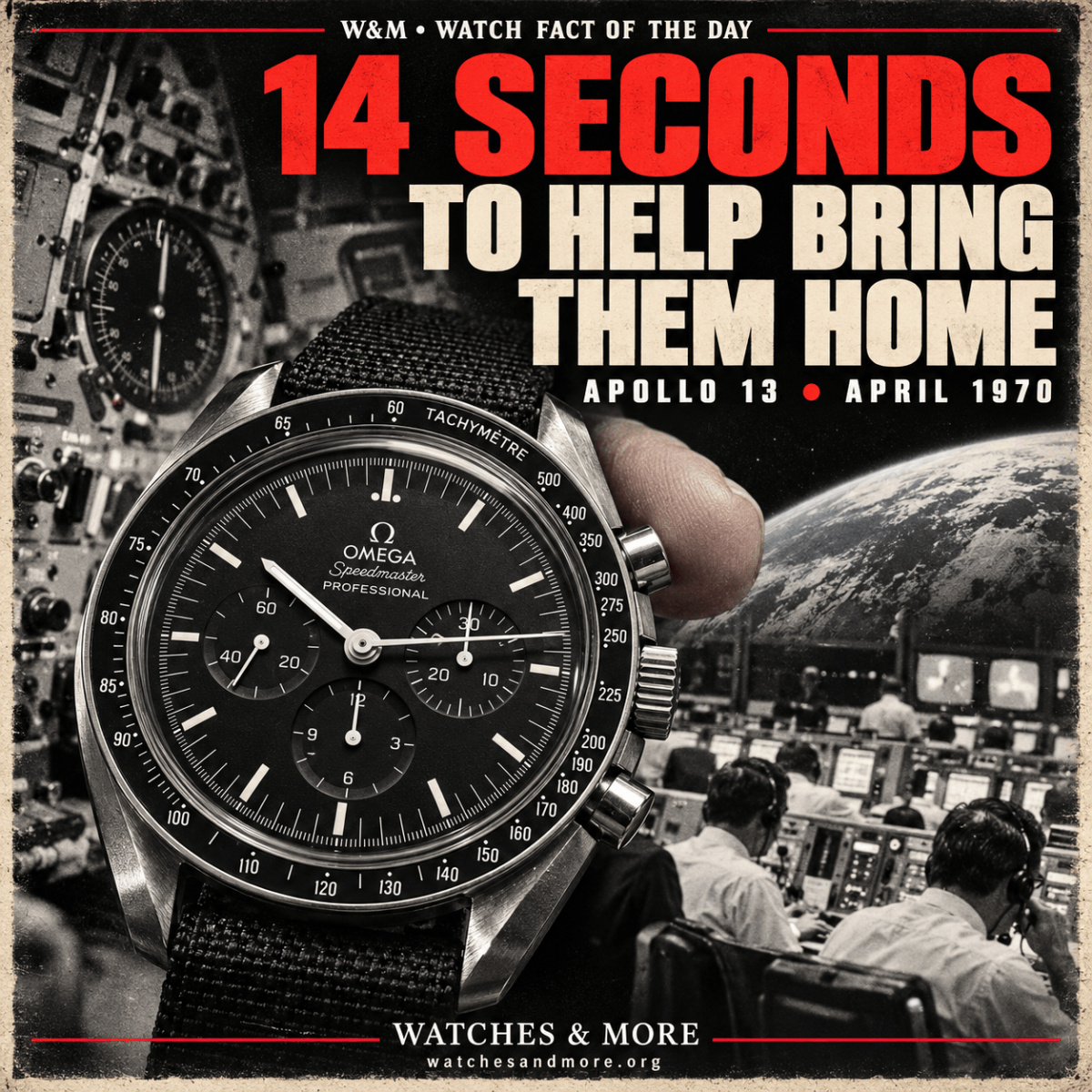 ⌚ Watch Fact of the Day: The 14 Seconds an Omega Speedmaster Helped Bring Apollo 13 Home