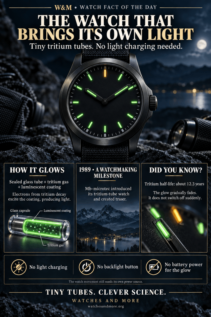 Watch Fact of the Day: The Tiny Tritium Tubes That Made Watches Glow Without Charging 🌙⌚